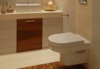 Подвесной унитаз в интерьере ванной