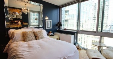 Роскошная спальня с панорамными окнами