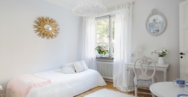 Интерьер спальни в белом цвете