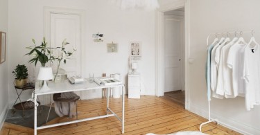 Интерьер студии в белом цвете
