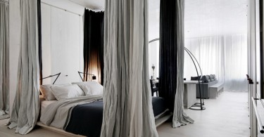Роскошная кровать со шторами