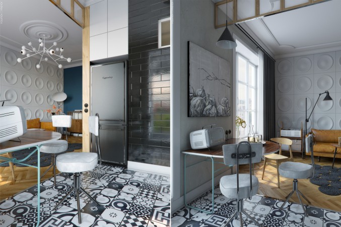 Современный дизайн интерьера маленькой квартиры