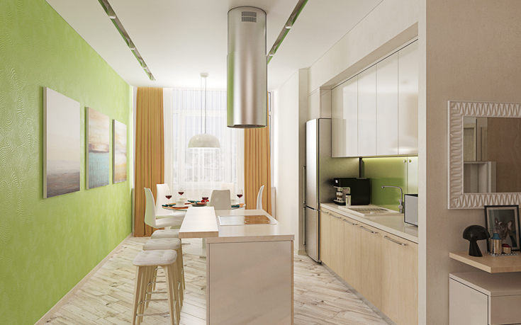 Пример дизайна интерьера маленькой кухни на фото