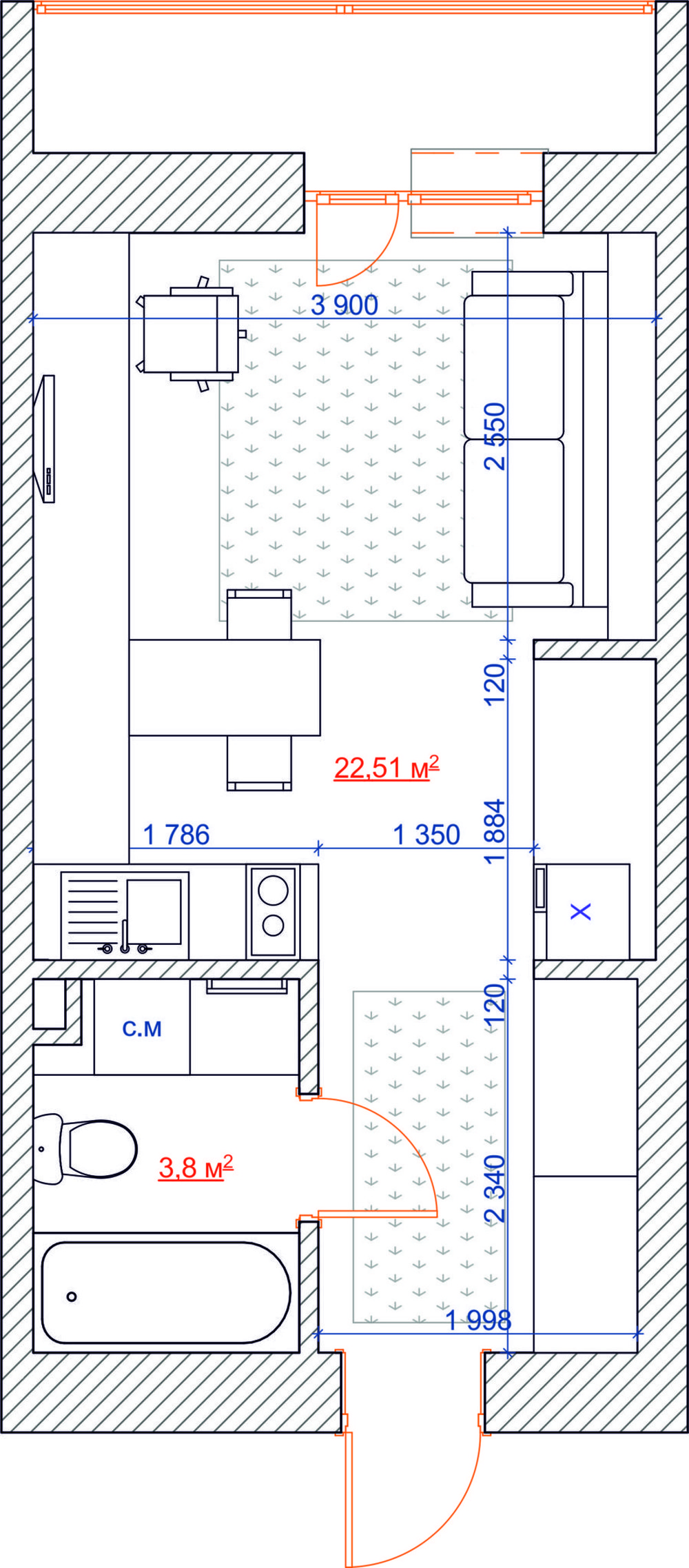 Проект маленькой квартиры