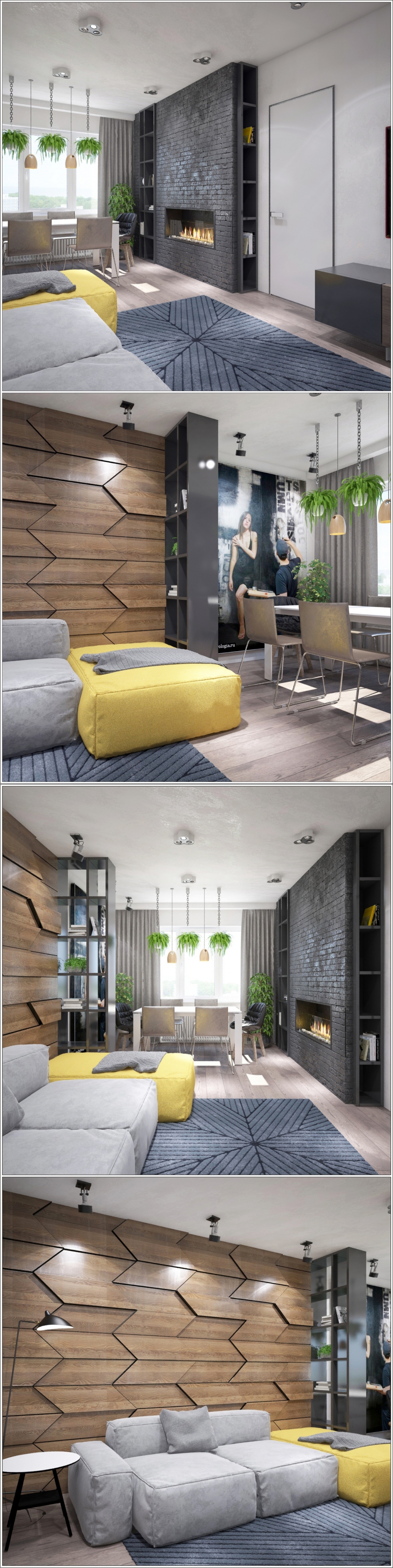 Пример дизайна интерьера маленькой гостиной на фото