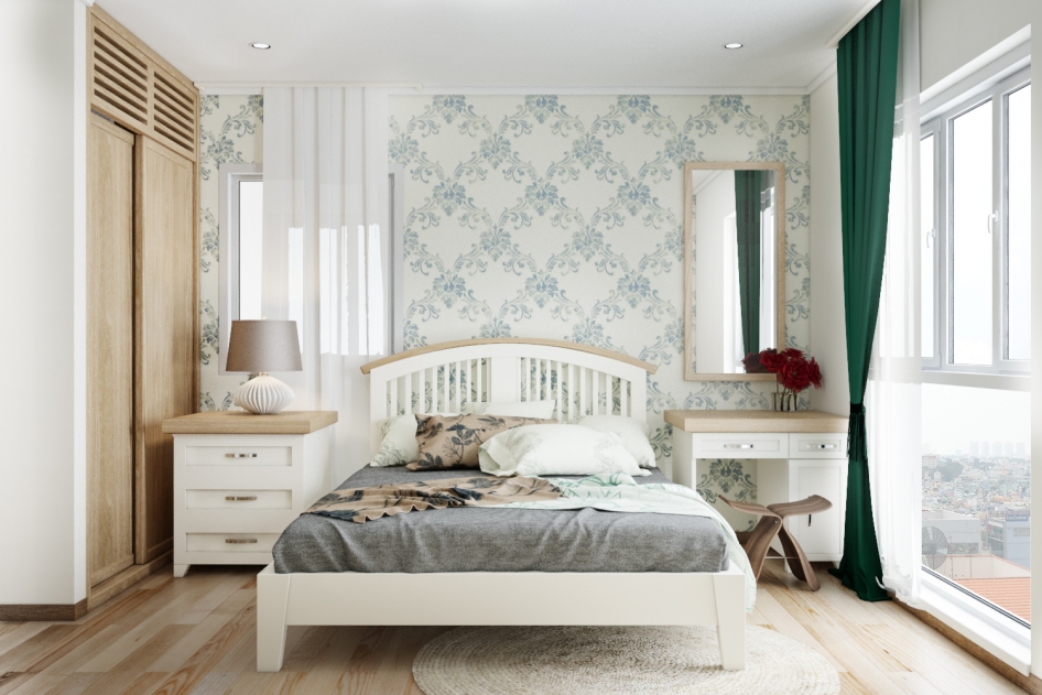 Пример дизайна интерьера маленькой спальни на фото