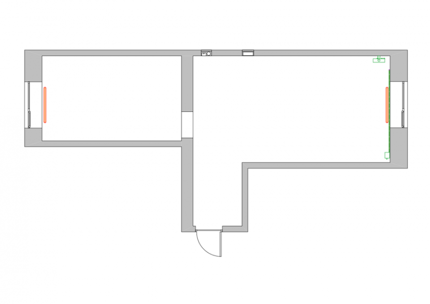 Схема маленькой квартиры