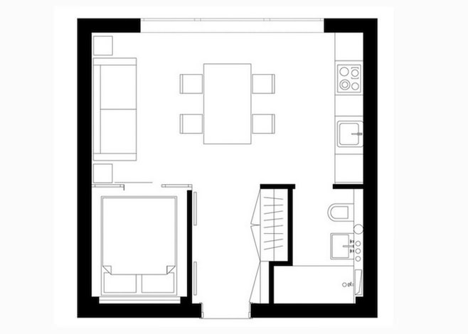 Планировка маленькой квартиры-студии