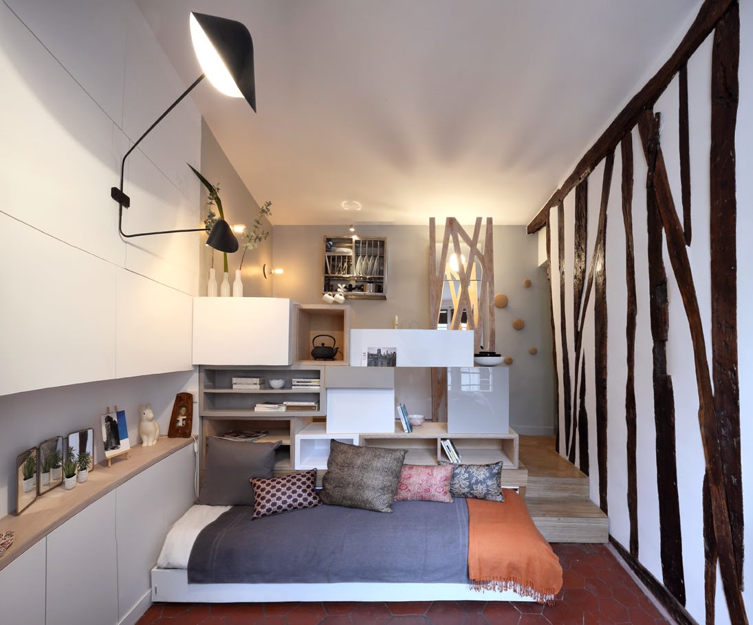 Дизайн маленькой квартиры студии 14 кв. м
