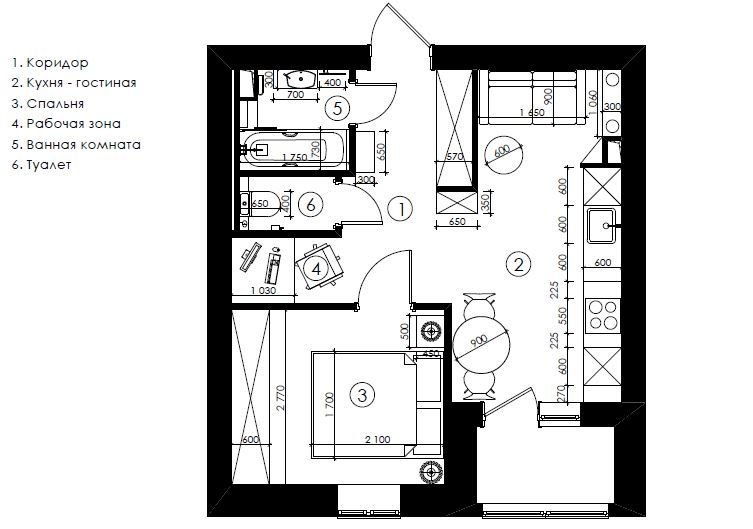 Схема планировки квартиры