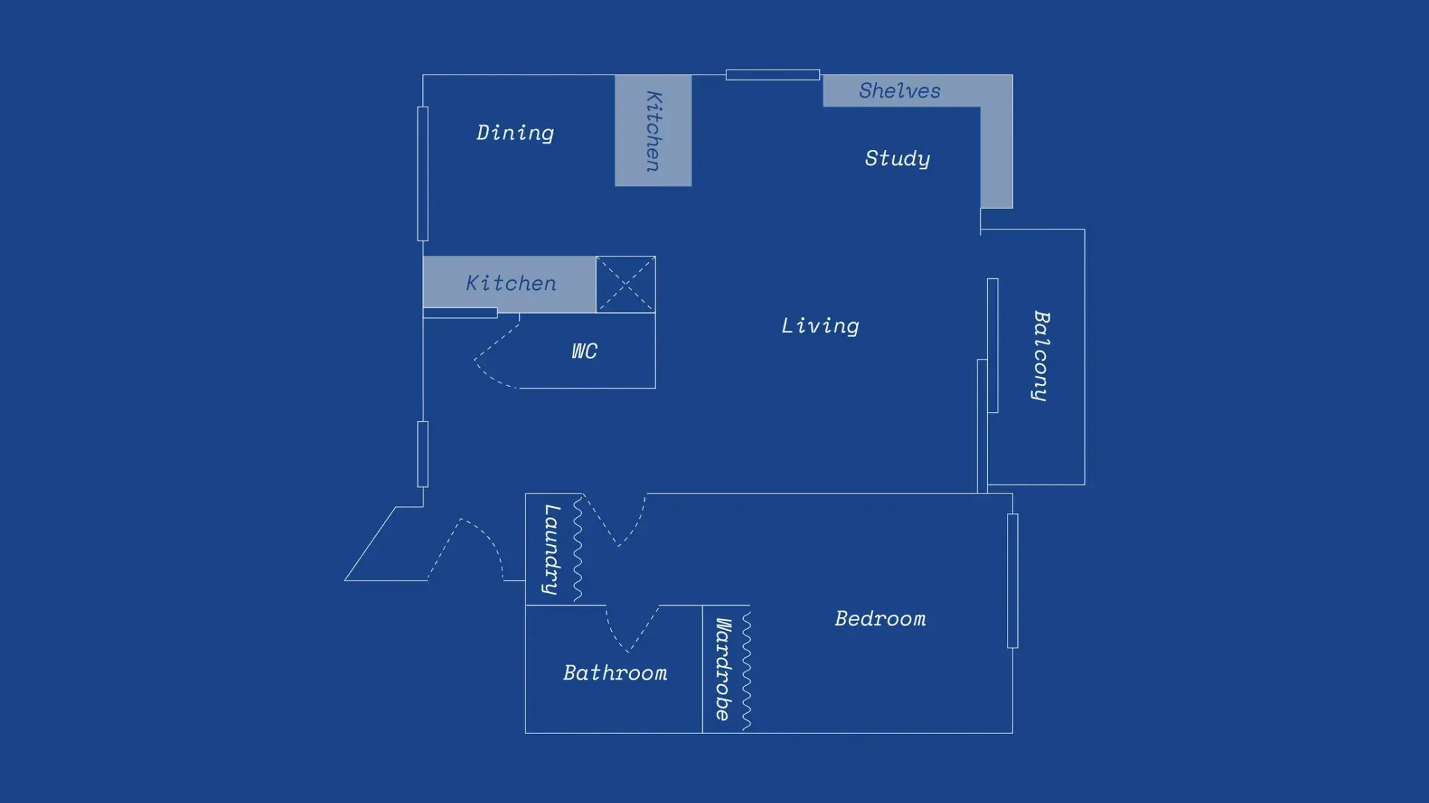 План квартиры с зонированием пространства Small Space Design Details inside