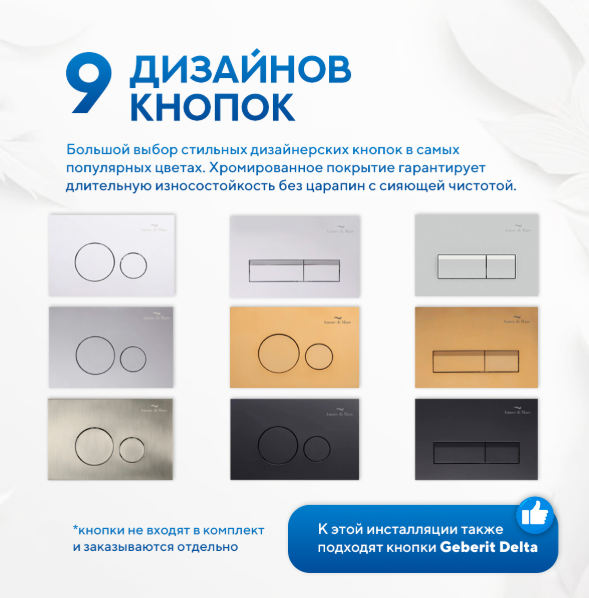 кнопки смыва для инсталляции